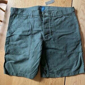 Men’s J Crew camp shorts cotton linen blend 35